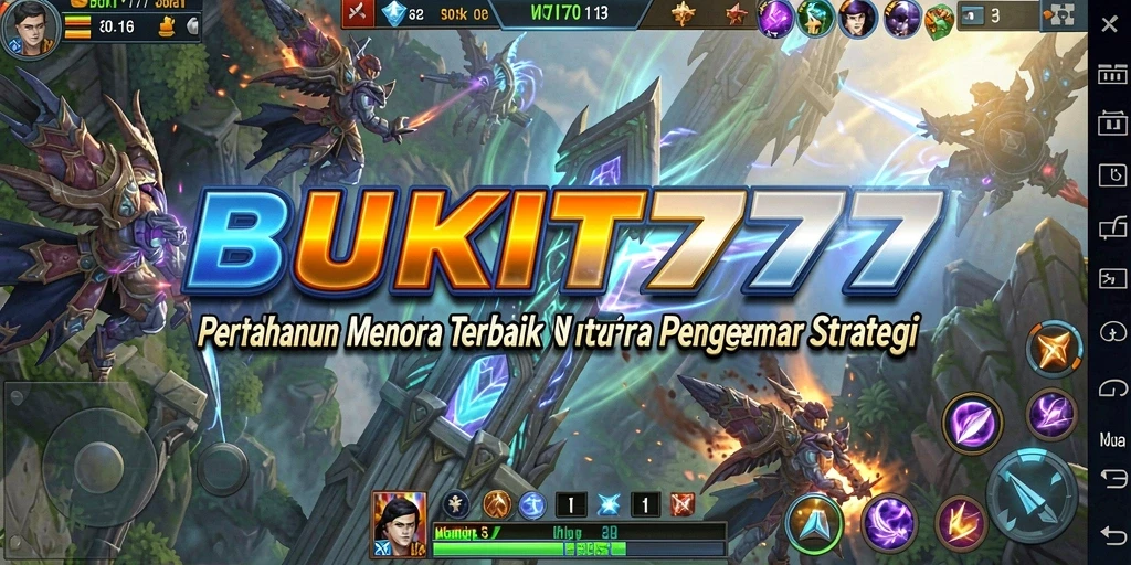 Tangkapan layar BUKIT777 menampilkan pertempuran menara yang strategis dan mendebarkan.