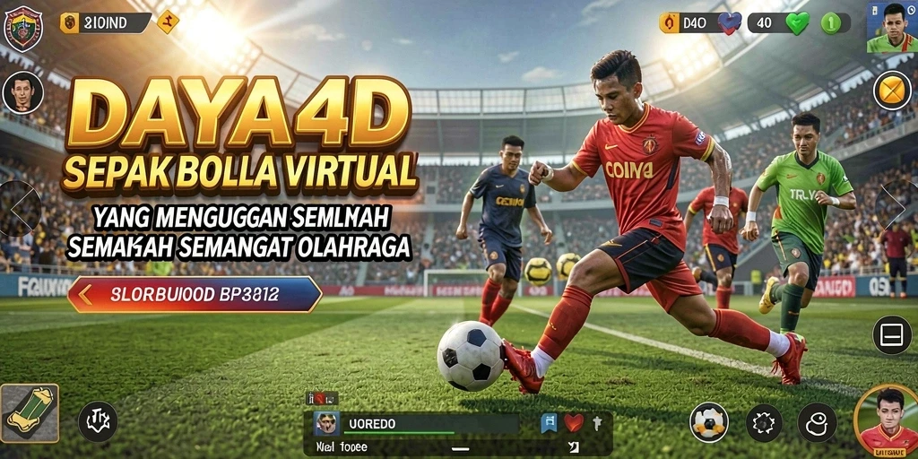 Screenshot menunjukkan intensitas permainan sepak bola di DAYA4D.