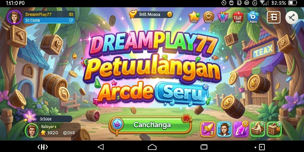 Screenshot menunjukkan gameplay seru dari DREAMPLAY77 dengan grafik menawan.