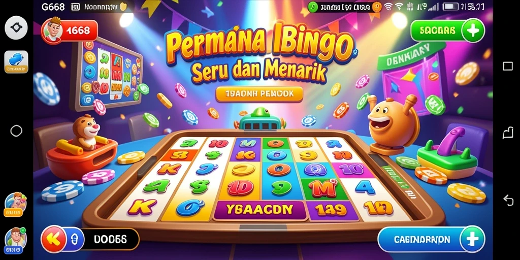 Tangkapan layar gameplay G668 dengan suasana permainan Bingo yang menarik.