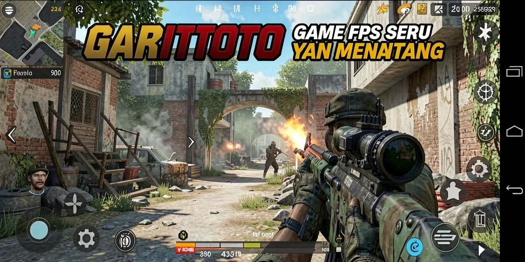 Screenshot gameplay GARITOTO menampilkan aksi tembak-menembak yang mendebarkan.