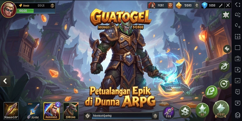 Tampilan gameplay GUATOGEL yang penuh aksi dan petualangan.