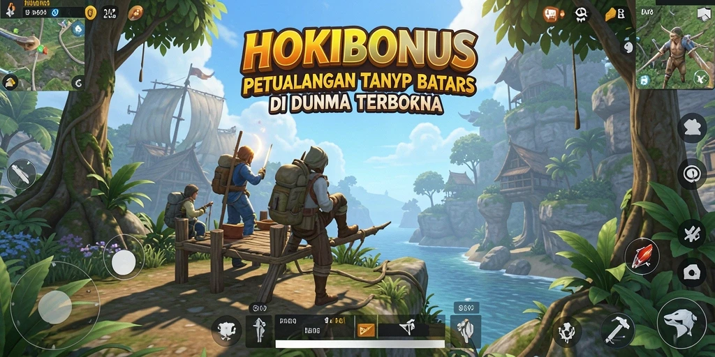 Screenshot HOKIBONUS menampilkan petualangan seru di dunia terbuka yang luas.