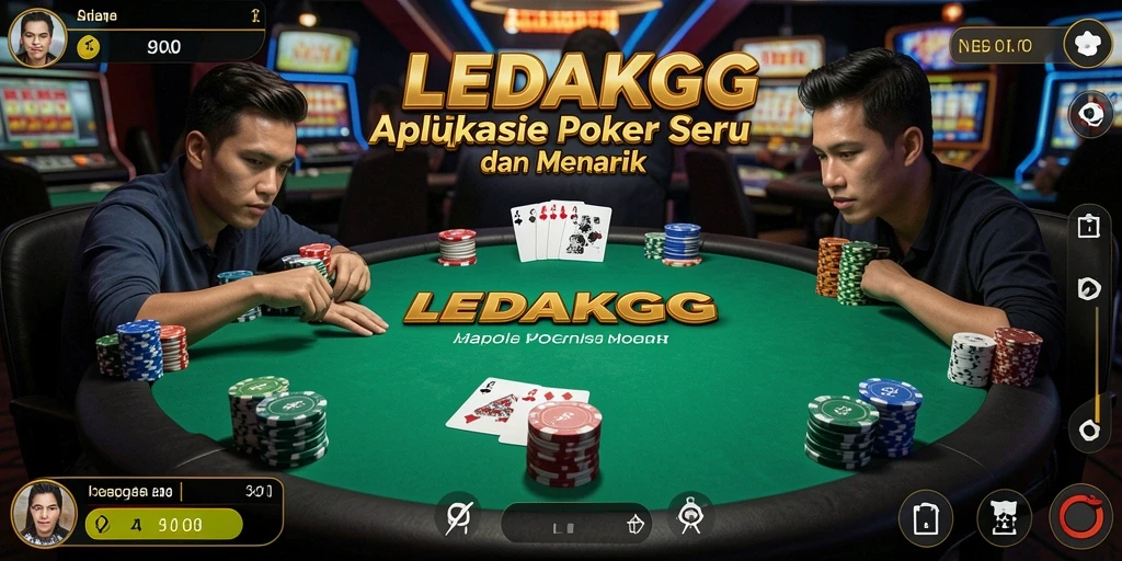 Tampilan menarik dari gameplay Poker di LEDAKGG.