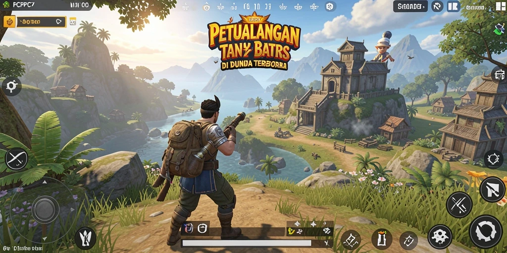 Tangkapan layar menunjukkan momen aksi mendebarkan dalam dunia terbuka PCPC7.
