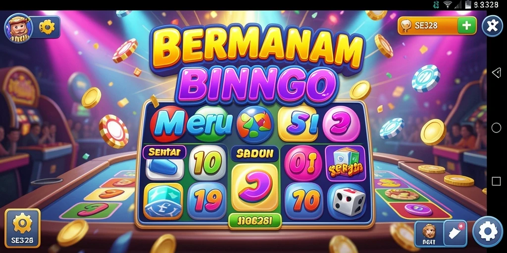 Screenshot gameplay SE328 menampilkan keseruan bermain Bingo dengan teman.