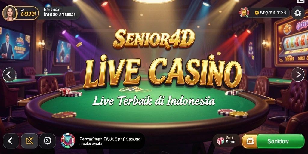 Antarmuka permainan Live Casino yang menarik di SENIOR4D.