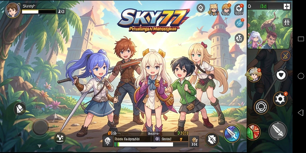 Screenshot gameplay menampilkan petualangan seru di dunia Anime.