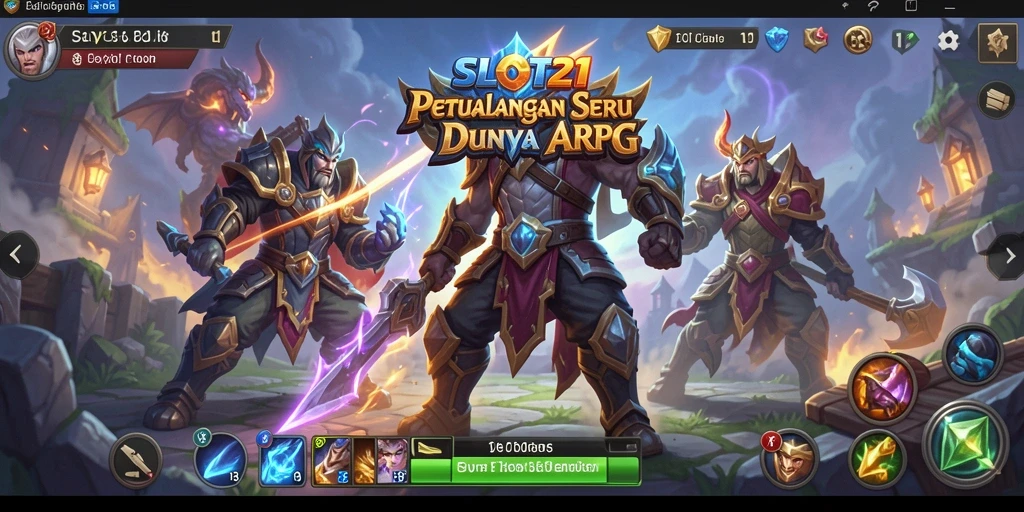 Tampilan gameplay SLOT21 yang epik dan mendebarkan.