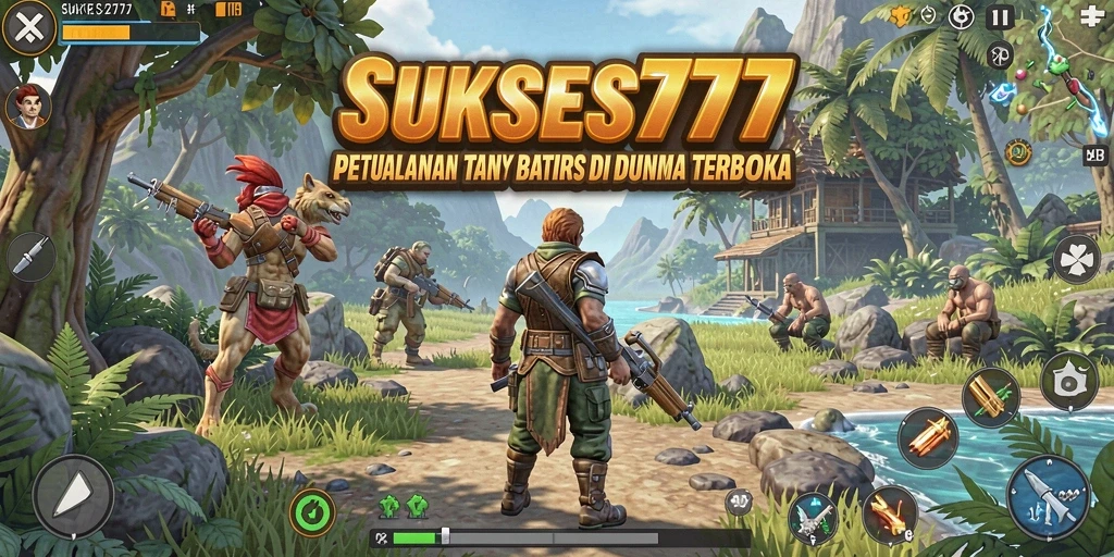 Tangkapan layar gameplay SUKSES777 menampilkan petualangan di dunia terbuka.