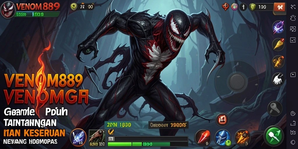 Tampilan gameplay seru dalam VENOM889, penuhi tantangan Idle.