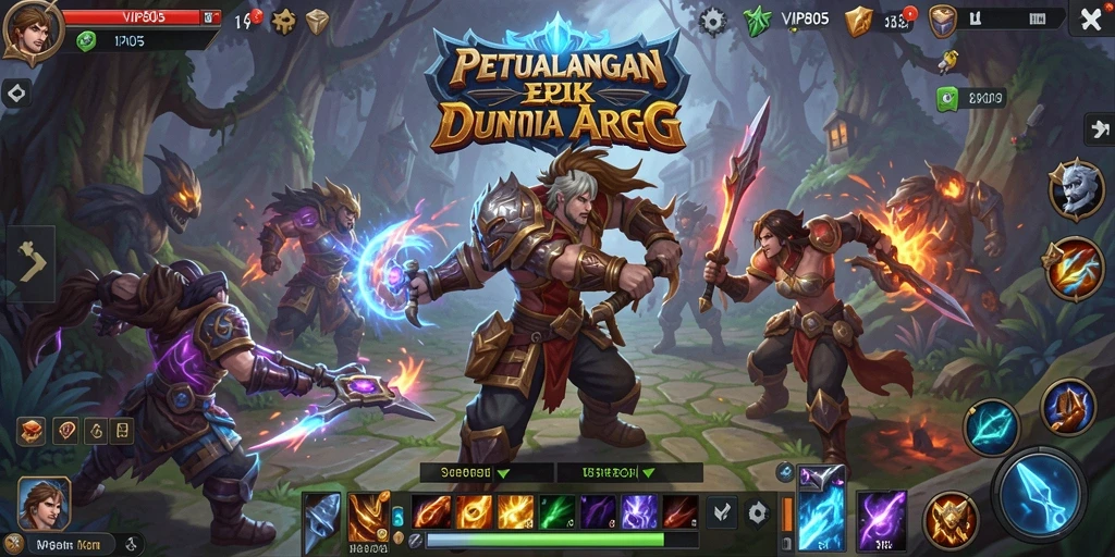 Tampilan permainan ARPG yang mendebarkan dalam VIP805.