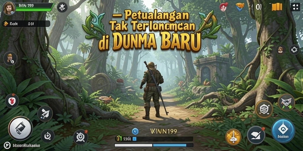 Tampilan gameplay menakjubkan dari WIN199 menunjukkan aksi petualangan yang seru.