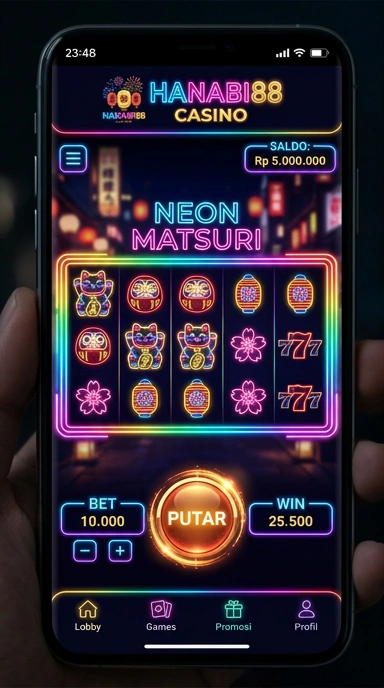 Tampilan antarmuka hanabi88 yang mudah digunakan.